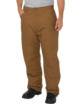 Pantaloni in tela di cotone isolati, a gamba dritta e vestibilità comoda, resistenti alle fiamme