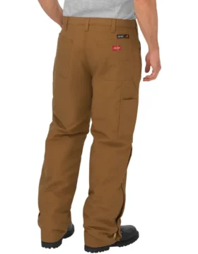 Pantaloni in tela di cotone isolati, a gamba dritta e vestibilità comoda, resistenti alle fiamme