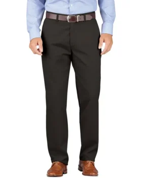 Pantaloni kaki con vestibilità comoda, gamba affusolata e vita comoda