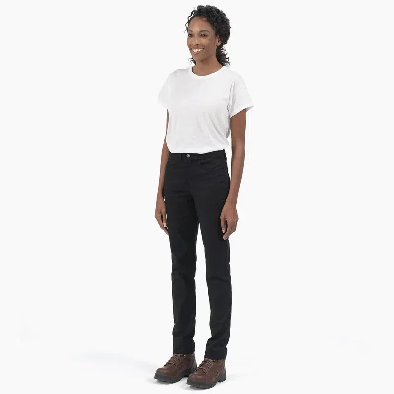 Pantaloni skinny a vita alta in twill da donna Pantaloni skinny a vita alta in twill da donna