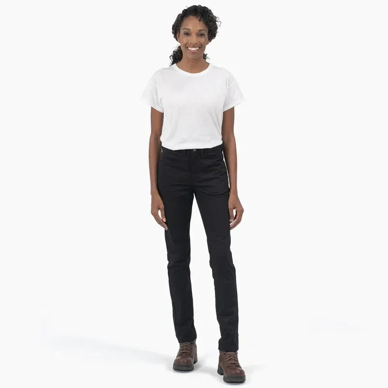 Pantaloni skinny a vita alta in twill da donna Pantaloni skinny a vita alta in twill da donna