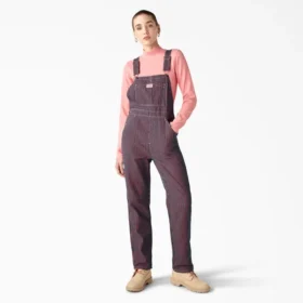 Salopette da donna a vita regolare con righe Hickory