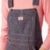 Salopette da donna a vita regolare con righe Hickory