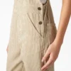 Salopette da donna a vita regolare con righe Hickory