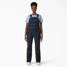 Salopette da donna in denim con doppio rinforzo sulle ginocchia