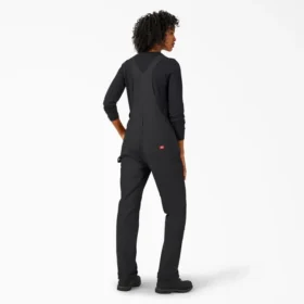 Salopette da donna in tela di cotone a vestibilità dritta con doppio petto