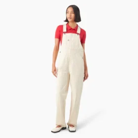 Salopette da lavoro a righe sottili da donna Salopette da lavoro a righe sottili da donna