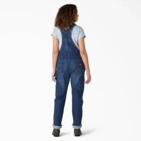 Salopette in denim da donna con vestibilità boyfriend Salopette in denim da donna con vestibilità boyfriend