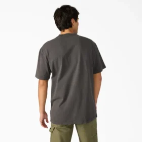 T-shirt con taschino in tessuto pesante dall’effetto vissuto