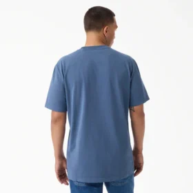 T-shirt con taschino in tessuto pesante dall’effetto vissuto