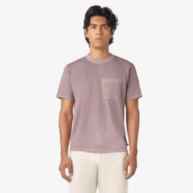 T-shirt con taschino tinta in capo