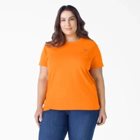 T-shirt da donna in taglie forti con pantaloncini a maniche corte con taschino