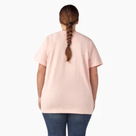 T-shirt da donna in taglie forti con pantaloncini a maniche corte con taschino