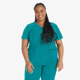 Top da lavoro da donna Eds Essentials con effetto incrociato