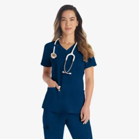Top da lavoro da donna Eds Essentials con scollo a V