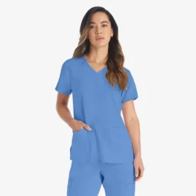 Top da lavoro da donna Eds Essentials con scollo a V