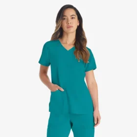 Top da lavoro da donna Eds Essentials con scollo a V
