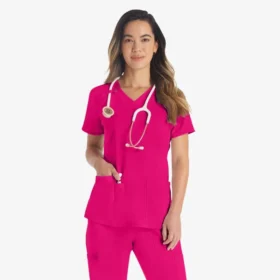 Top da lavoro da donna Eds Essentials con scollo a V