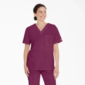 Top da lavoro unisex con scollo a V Eds Signature