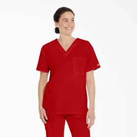 Top da lavoro unisex con scollo a V Eds Signature