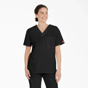 Top da lavoro unisex con scollo a V Eds Signature