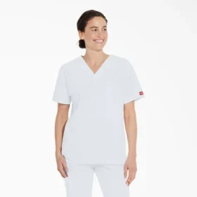 Top da lavoro unisex con scollo a V Eds Signature