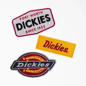 Toppe termoadesive con logo Dickies, confezione da 3