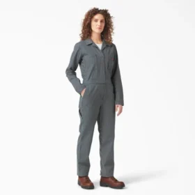 Tuta intera da donna a maniche lunghe con vestibilità comoda e righe Hickory