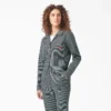 Tuta intera da donna a maniche lunghe con vestibilità comoda e righe Hickory