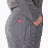 Tuta intera da donna taglia forte a maniche lunghe con vestibilità comoda e righe Hickory Tuta intera da donna taglia forte a maniche lunghe con vestibilità comoda e righe Hickory