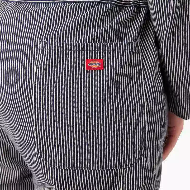 Tuta intera da donna taglia forte a maniche lunghe con vestibilità comoda e righe Hickory Tuta intera da donna taglia forte a maniche lunghe con vestibilità comoda e righe Hickory
